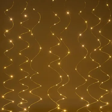 Гирлянда Занавес с пультом, теплый белый, 300 LED, 3*3 м, с пультом, USB, 220 V, IP20 ЕGNIG - ZW