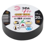 Изолента ПВХ Супер Плюс 19мм*20м 180 мкм, черная (5/200/6000)