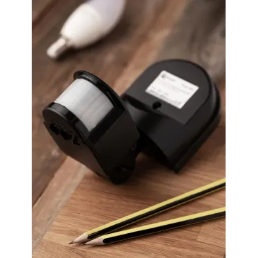 ИК датчик движения наст. 1200Вт 180гр. до 12м IP44 MS-16Cb черный PROxima