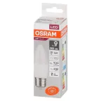 Лампа светодиодная LED 7 Вт E27 4000К 560Лм свеча 220 В (замена 60Вт) OSRAM