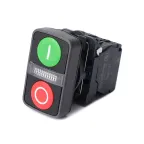 Кнопка двойн SB5 в сборе модуль 22мм з I+сигн лампа+кр О пластик 24ВDС 1НО+1НЗ