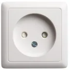 ХИТ открытой установки Розетка без заземления со шторками 10А, 250В, белый