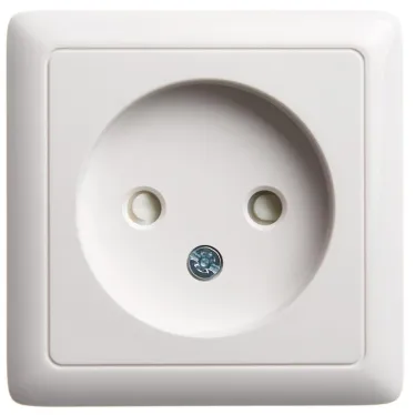 ХИТ открытой установки Розетка без заземления со шторками 10А, 250В, белый