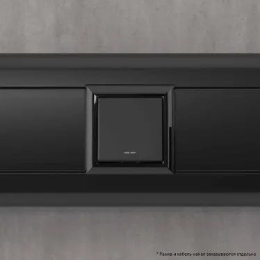 Avanti Инвертор одноклавишный модульный Черный матовый 2 модуля (Переключатель сх.7)