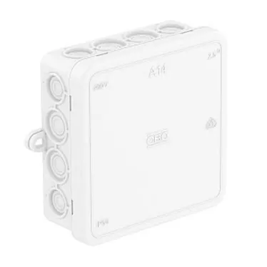 Коробка распределительная A14 100x100x40 белая