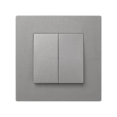 Клавиша двойная, Scudo, серый