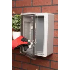 Бокс пластиковый с монтажной платой прозр. дверь 350х250х150 мм IP65 PROxima
