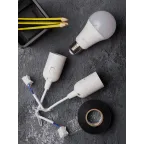 Патрон Е27 подвесной с клеммной колодкой пластик белый PROxima