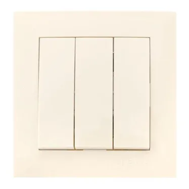 Валенсия выключатель 3-кл. 10А кремовый