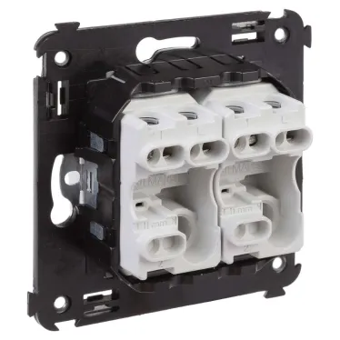 Avanti Выключатель двухклавишный в стену, Белое облако