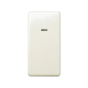 Выключатель двухполюсный с контрольной подсветкой узкий, 16А 250В, S27, сл.кость