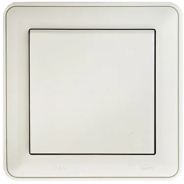 W59 Розетка скрытая с заземлением с крышкой IP44 белая