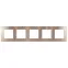 Рамка для розеток и выключателей Серия 12 12-5105-04 на 5 постов, Сатин, шампань