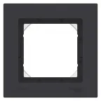 ATLASDESIGN AQUA 1-постовая РАМКА IP44, КАРБОН