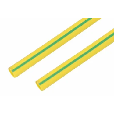 Термоусаживаемая трубка 25,0 12,5 мм, желто-зеленая, упаковка 10 шт. по 1 м, REXANT