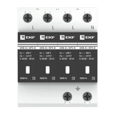 Ограничитель импульсных напряжений серии ОПВ-B/4P In 30кА 400В