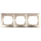 Рамка на 3 поста гор., СУ, Plano, шампань, 1-503-04