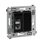 Avanti Компьютерная розетка RJ-45 в стену кат.5e одинарная экранированная Черный квадрат