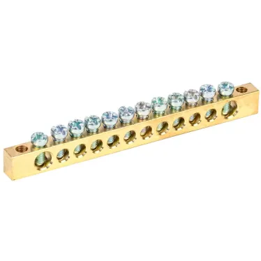 Шина PEN земля-ноль 6х9мм 12/2 (12групп/крепеж по краям)