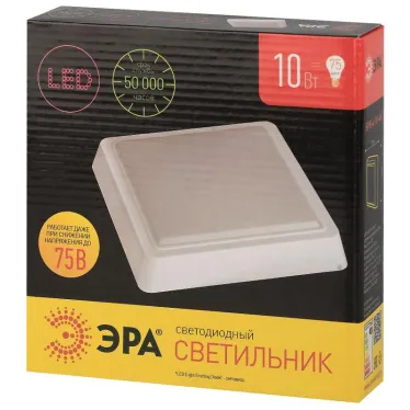 ДБП-10W 4000К 800Лм SPB-4-10-4K IP20 квадрат 170x38 белый