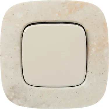 Valena ALLURE Выключатель 10АХ 250В с лицевой панелью Безвинтовые зажимы Слоновая кость