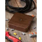 Коробка разветвительная KMP-030-032 100х100х25 темное дерево PROxima