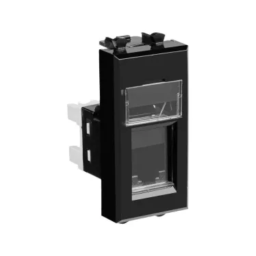 Avanti Телефонная розетка ''Черный квадрат'' RJ-12, 1 модульная