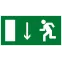 Знак эвакуационный E 10 ''Указатель двери эвакуационного выхода (левосторонний)'' 150х300 мм, пластик с покрытием фотолюминесцентным ГОСТ Р 12.4.026-2001