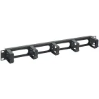 Органайзер кабельный 19 дюйм 1U 5 колец черный