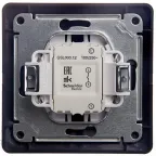 GLOSSA выключатель 1-клавишный в сборе сх.1 графит