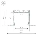 Профиль PLS-LOCK-H25-FM-2000 ANOD (ARL, Алюминий)