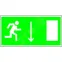 Пиктограмма (Пластина) Указатель двери эвакуационного выхода (прав.) BL-3015B.E09 | a14587 | Белый Свет