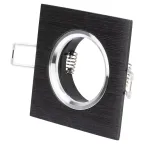 Светильник литой алюминевый MR16,12V/220V, 50W серебро/черный KL57 SL/BK