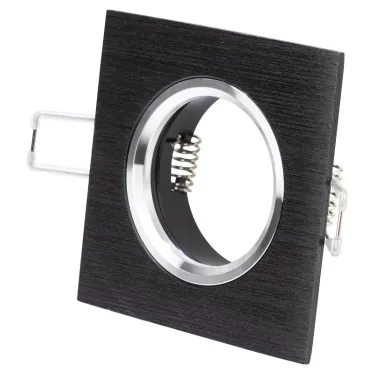 Светильник литой алюминевый MR16,12V/220V, 50W серебро/черный KL57 SL/BK