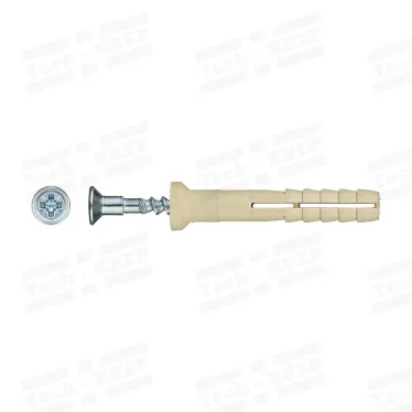 Дюбель-гвоздь 6х40 потайной бортик, нейлон (150шт)