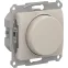 GLOSSA СВЕТОРЕГУЛЯТОР (диммер) повор-нажим, LED, RC, 400Вт, мех., МОЛОЧНЫЙ