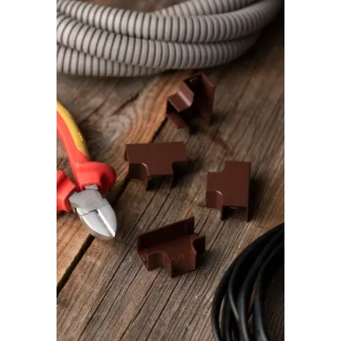 Угол T-образный (16х16) (4 шт) Plast под темное дерево