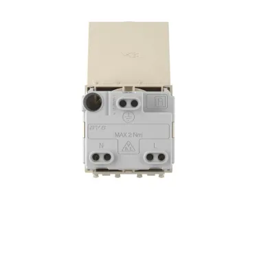 Avanti Розетка с крышкой ''Ванильная дымка'', 2P+E, с защитными шторками, 2 модульная