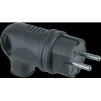 Вилка Navigator 61 367 NCA-PLR01-16A-E-IP44-BL угловая с заземлением каучук черная