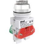 Кнопка ABLFP 30мм белая LED 220В ВK-30