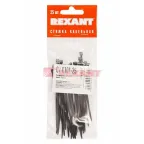 Хомут-стяжкa нeйлонoвая 100x2,5 мм, черная, упаковка 25 шт, REXANT