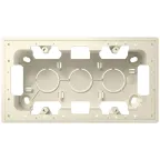 Коробка монтажная для накладного монтажа на 2 модуля, слоновая кость