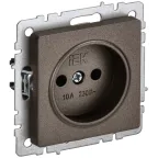 BRITE Розетка без заземления без защитных шторок 10А РС10-1-0-БрТБ темная бронза