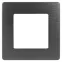 Рамка для розеток и выключателей Серия 12 12-5101-05 на 1 пост, Сатин, антрацит