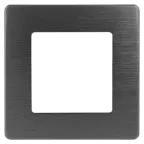Рамка для розеток и выключателей Серия 12 12-5101-05 на 1 пост, Сатин, антрацит