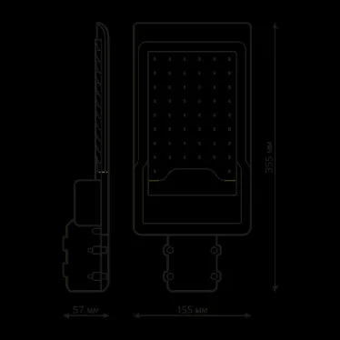 Светильник уличный консольный ДКУ 50 Вт 5000 лм 5000К AC 220В IP65 355х155х57мм широкая КСС Ш Avenue Gauss
