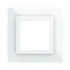 Рамка из натурального стекла, ''Avanti'', белая, 2 модуля