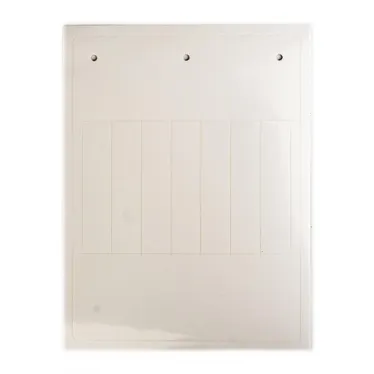 Табличка эластичная 67х15мм. Клейкое основание. Винил. Белая (7 шт. на пластине, упак. по 10 листов)