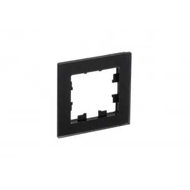 Рамка однопостовая ATLASDESIGN NATURE, МАТОВОЕ СТЕКЛО ЧЕРНЫЙ