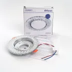 Светильник ДВО-15w GX53 без лампы со светодиодной подсветкой 4000К хром с прозрачным стеклом